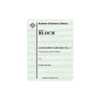 Concerto Grosso No. 1 for String Orchestra and Piano Obbligato, B. 59 [String Orchestra (8-8-5-5-5 i