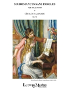 Six Romances sans Paroles Opus 76 by Chaminade Cecile for Piano