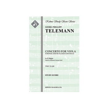 Concerto for Viola in G, TWV 51:G9 [Detailed Instrumentation: Solo Viola: Hpchd: Str (4-4-3-3-3 in s