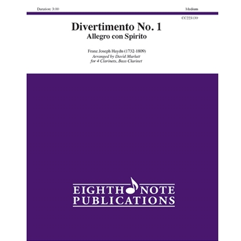 Divertimento No. 1 [4 Clarinets, Bass Clarinet]