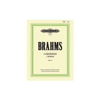 2 Songs Opus 91 by Brahms Johannes for Alto Voice