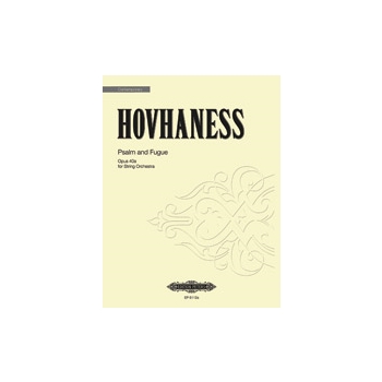 Psalm & Fugue Opus 40a Score by Hovhaness Alan for Full Score (Score Only)