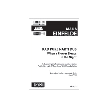 Kad puke nakti dus (When a Flower Sleeps in the Night) (Mixed Choir) [SSAATTBB]