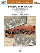 Presto in D Major from Symphony #4 by Haydn Joseph - McCashin Robert D - for Full Score