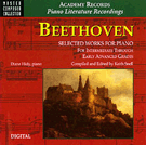 Selected Works For Piano by Beethoven Ludwig van Hidy Diane for CD
