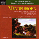 Selected Songs Without Words & Scherzo by Mendelssohn Felix - Hidy Diane - for CD