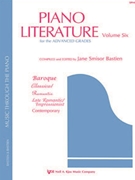 Piano Literature Volume 6 by Bastien Jane - Bastien - for Piano