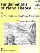 Fundamentals Of Piano Theory Teacher's Answer Book 4 by Snell and Ashleigh - Ashleigh Martha - for Teaching Aid