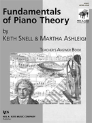 Fundamentals Of Piano Theory Teacher's Answer Book 5 by Snell and Ashleigh - Ashleigh Martha - for Teaching Aid