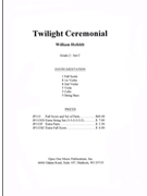 Twilight Ceremonial by Hofeldt William for String Orchestra