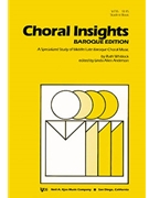 Choral Insights-baroque by Whitlock Ruth - Whitlock R - for Student Book