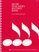 Music Teacher's Record Book by Bastien for Teaching Aid