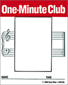 One Minute Club Cards by Bastien for Teaching Aid