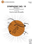 Symphony No. 19 by Mozart Wolfgang Amadeus - Gruselle Carrie Lane - for String Orchestra