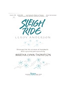 Sleigh Ride by Anderson Leroy - Thompson Martha - for Handbells 5-6 Octave