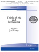 THINK OF ME AND REMEMBER Vocal Solo - Med. Voice Key of E-flat by - Raney Joel - for Vocal Solo (THINK OF ME AND REME)