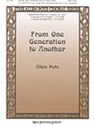 From One Generation To Another by Pote Allen for SATB