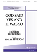 GOD SAID YES AND IT WAS SO Unison by Hopson Hal H Herbert Brokering for Unison