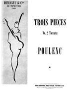 Toccata (trois Pieces #2) by Poulenc Francis for Piano