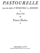 Pastourelle from the ballet ""L'?ventail de Jeanne by Poulenc Francis for