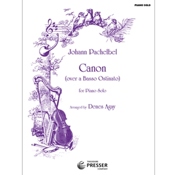Canon (over A Basso Continuo) by Pachelbel - Agay Denes - for Piano