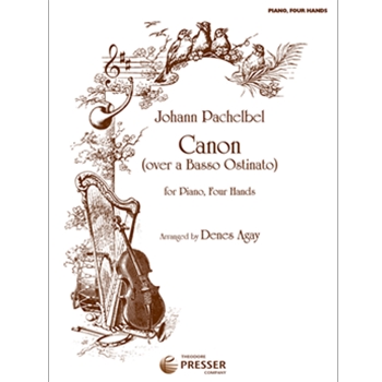 Canon (over A Basso Ostinato) by Pachelbel - Agay Denes - for 1 Piano 4 Hands
