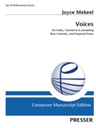 Voices For Prepared Piano Clarinet In A. and Bass Clarinet by Mekeel Joyce for