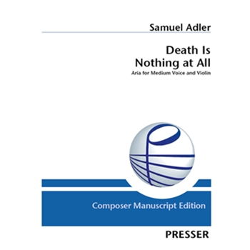 Death Is Nothing at All Aria for Medium Voice and Violin