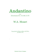 Andantino from Divertimento No. 14 in B-flat Transcribed for Flute (or Oboe) with Piano by Mozart Wolfgang Amadeus for