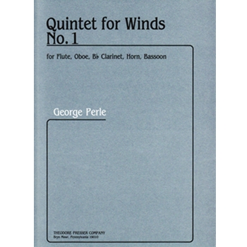 Quintet for Winds No.1 For Flute Bb Clarinet Horn Bassoon by Perle George for
