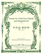 Sonata for Viola Four Hands and Harpsichord by Bach P.D.Q. for vla Solo
