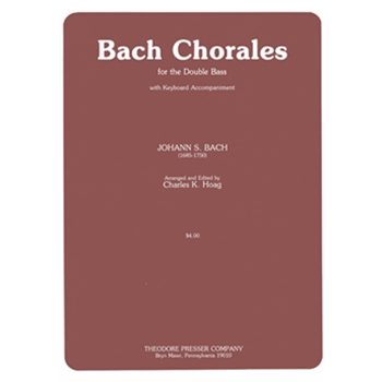 Bach Chorales For The Double Bass by Bach Johann Sebastian - Hoag - for String Bass and Piano