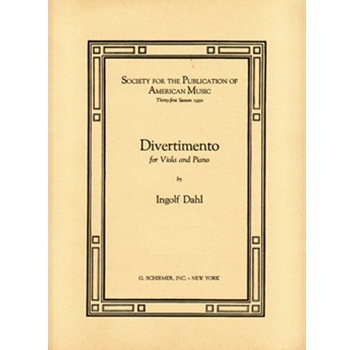 Divertimento For Viola and Piano by Dahl Ingolf for