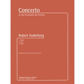 Concerto For Solo Percussionist and Orchestra by Suderburg Robert for
