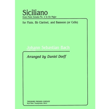 Siciliano From Flute Sonata No. 2 In E-Flat Major - for Flute B-Flat Clarinet and Bassoon (Or Cell by Bach Johann Sebastian - Dorff Daniel - for