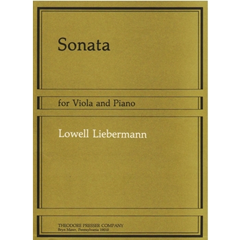 Sonata For Viola and Piano by Liebermann Lowell for