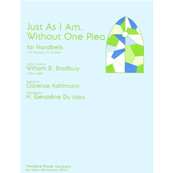 Just As I Am Without One Plea For Handbells (3-5 Octaves 31-36 Bells) by Bradbury William B - Du Mars Geraldine - for