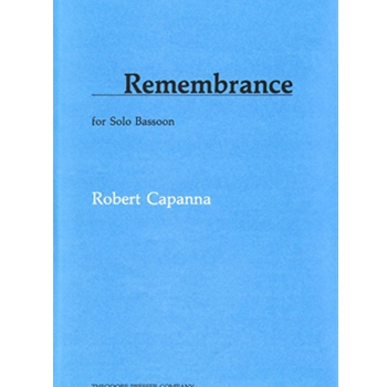 Remembrance For Solo Bassoon by Capanna Robert for