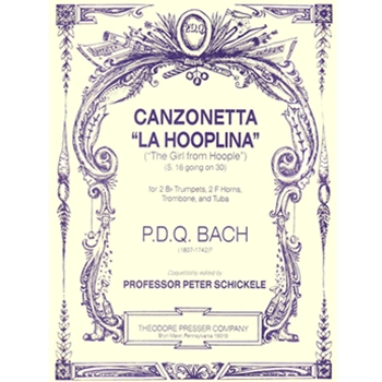 Canzonetta la Hooplina by Bach P.D.Q. - Schickele Peter - for Brass Sextet