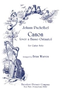 Canon (over a Basso Ostinato) for Guitar Solo by Pachelbel Johann - Brian Warren Peter - for