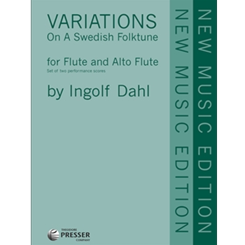 Variations On A Swedish Folktune by Dahl Ingolf for Flute Duet