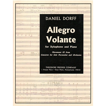 Allegro Volante For Xylophone and Piano - Movement Iii From Concerto for Solo Percussion and Orchest by Dorff Daniel for