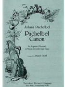 Pachebel Canon for Soprano (Descant) or Tenor Recorder and Piano by Pachelbel Johann - Dorff Daniel - for