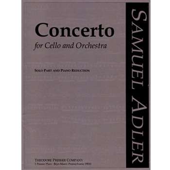 Concerto For Cello & Orchestra by Adler Samuel for Cello Solo