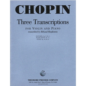 3 Transcriptions by Chopin Frederic - Ranjbaran Behzad - for Violin and Piano