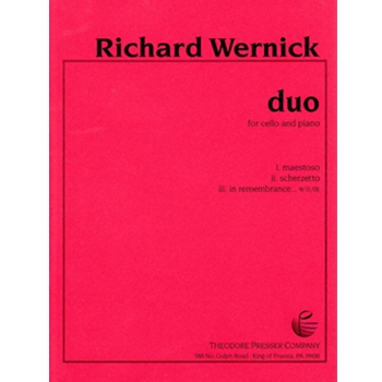 Duo by Wernick Richard for Cello and Piano