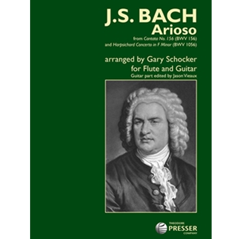 Arioso From Cantata #156 Bwv156 by Bach Johann Sebastian - Schocker and Vieaux - for Flute and Guitar