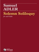 Solemn Soliloquy by Adler Samuel for Violin