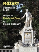 Sonata in C K545 by Mozart Wolfgang Amadeus - Mazzanti Nicola - for Piccolo and Piano