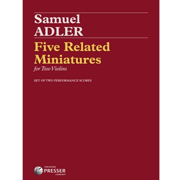 Five Related Miniatures by Adler Samuel for 2 Violins